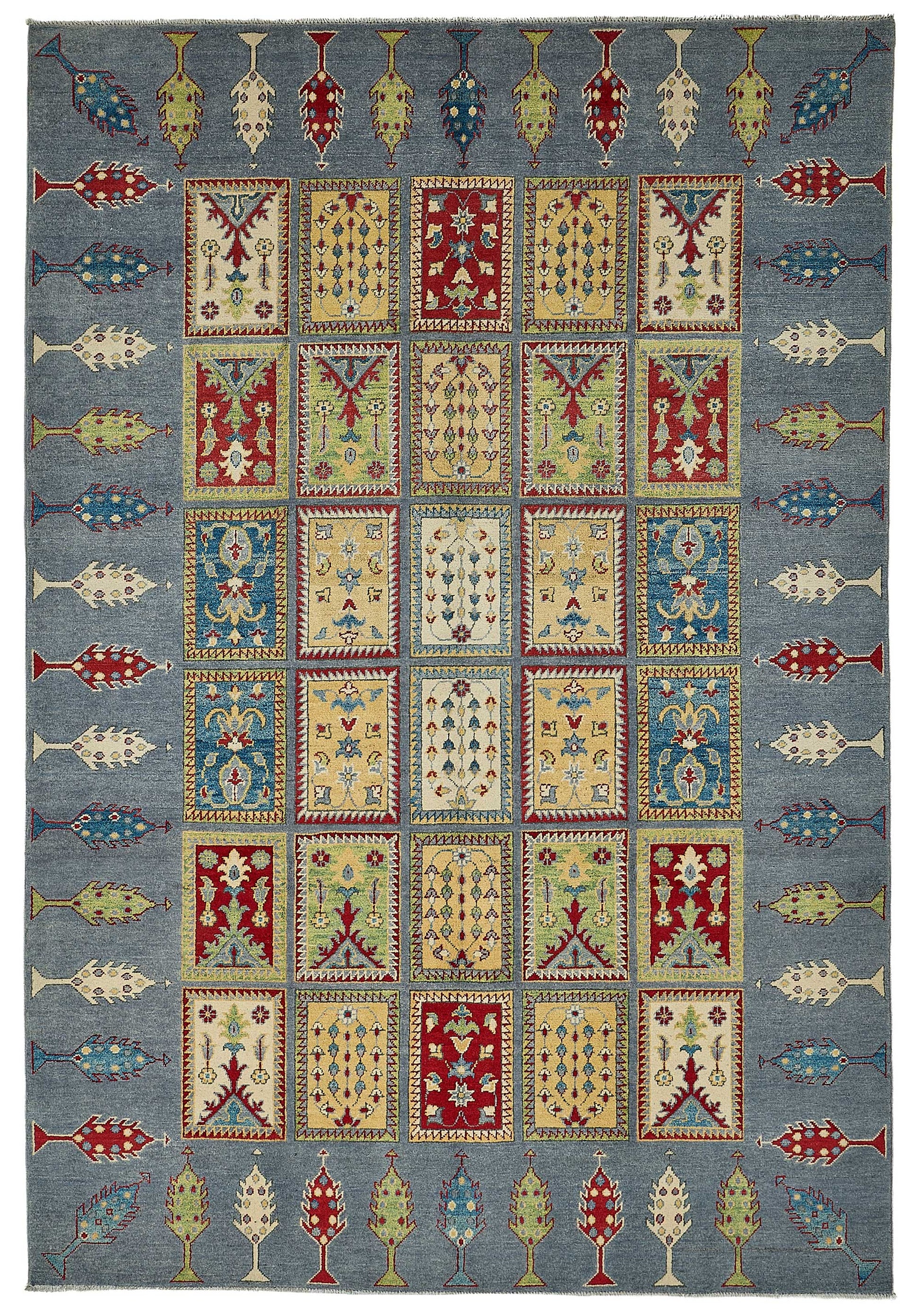 7x10 Blue Handmade Contemporary Oushak Rug - 51590