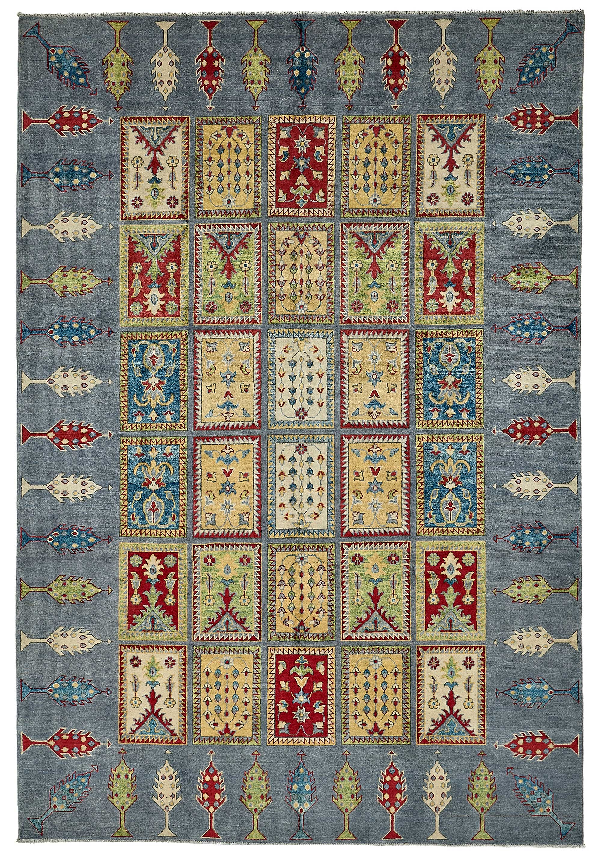 7x10 Blue Handmade Contemporary Oushak Rug - 51590