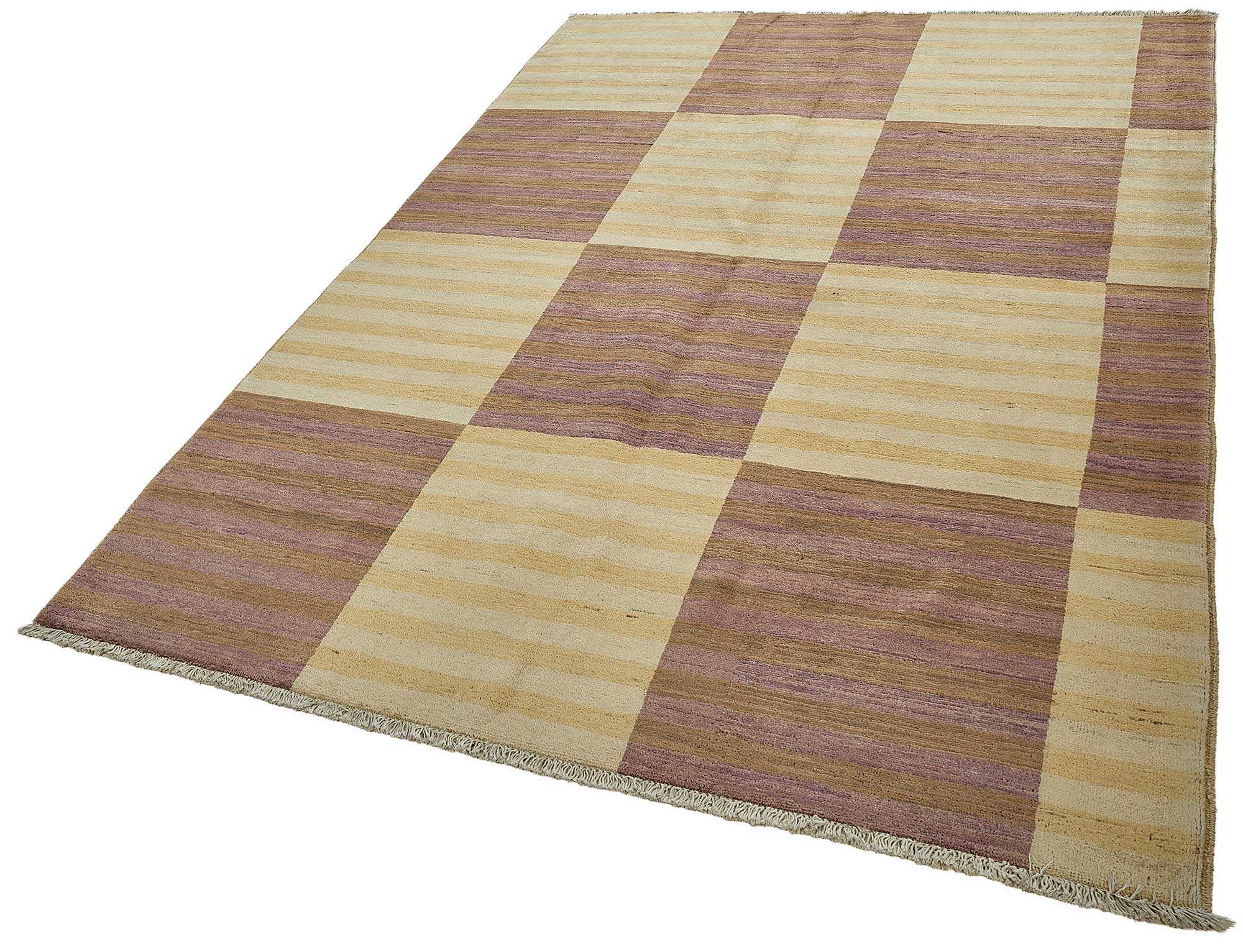 5x8 Beige Contemporary Geometric Oushak Rug - 51591