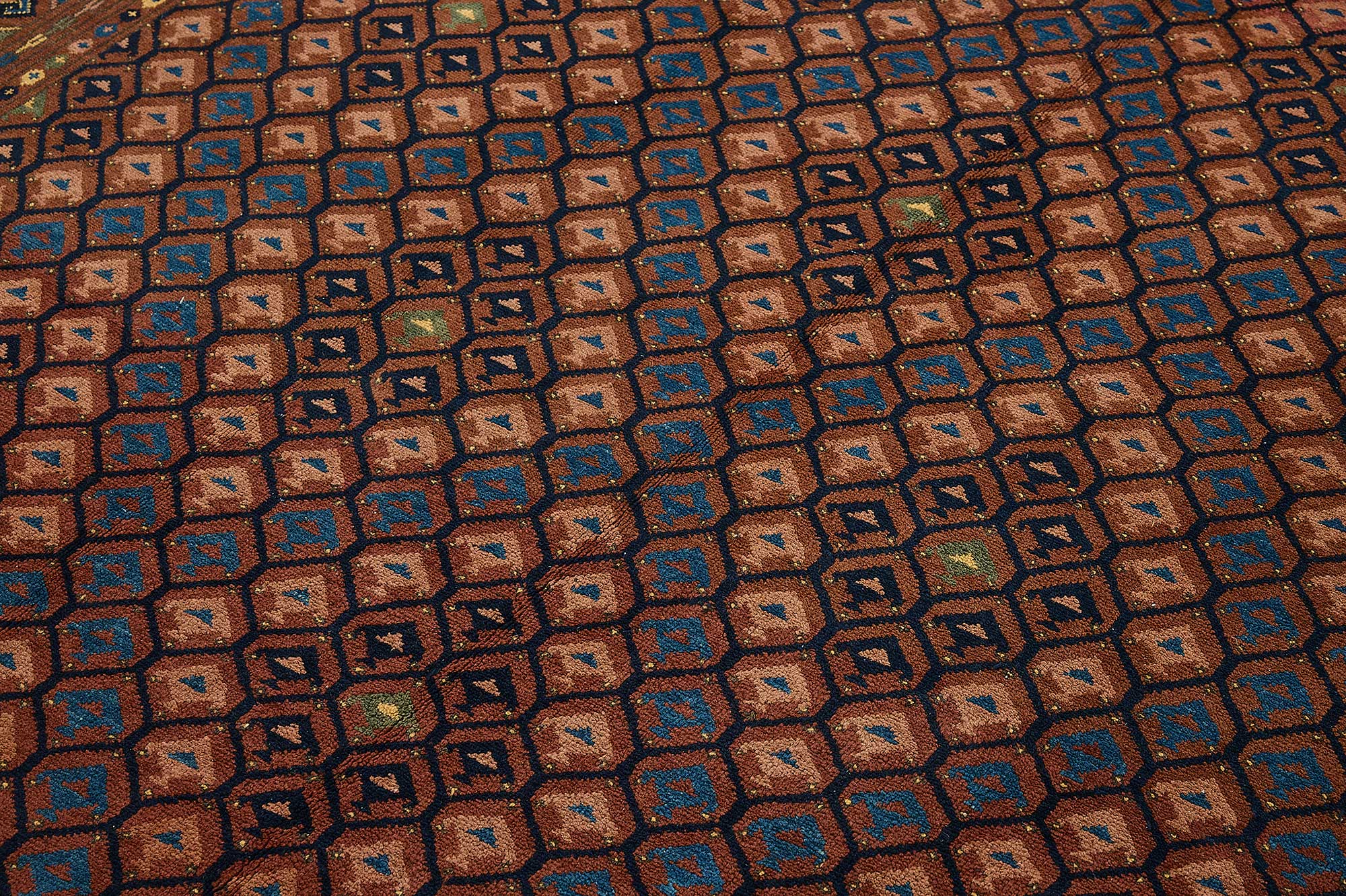 6x10 Red Handmade Tribal Geometric Oushak Rug - 51593