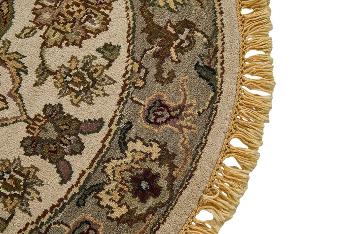 3x3 Beige Handmade Floral Oushak Rug - 51594