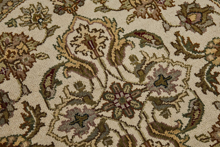 3x3 Beige Handmade Floral Oushak Rug - 51594