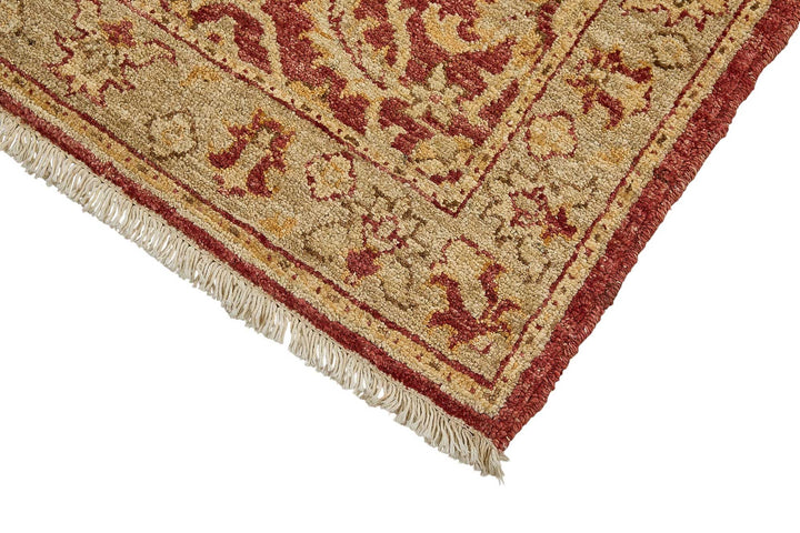 3x13 Red Turkish Floral Oushak Rug - 51595