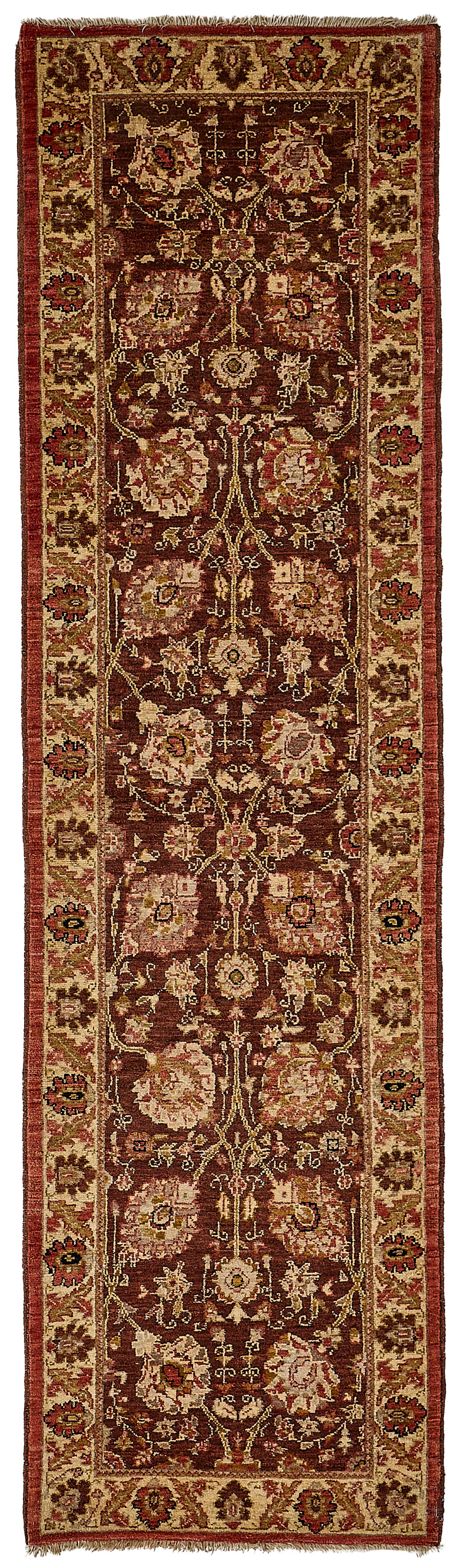 3x10 Red Floral Oushak Rug - 51596