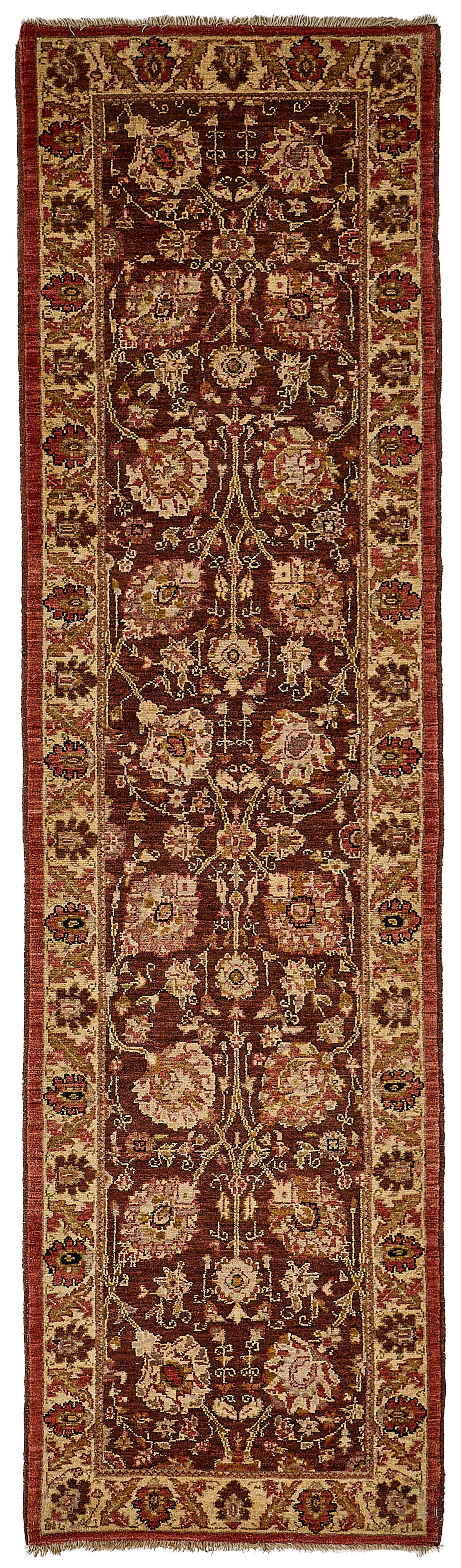 3x10 Red Floral Oushak Rug - 51596