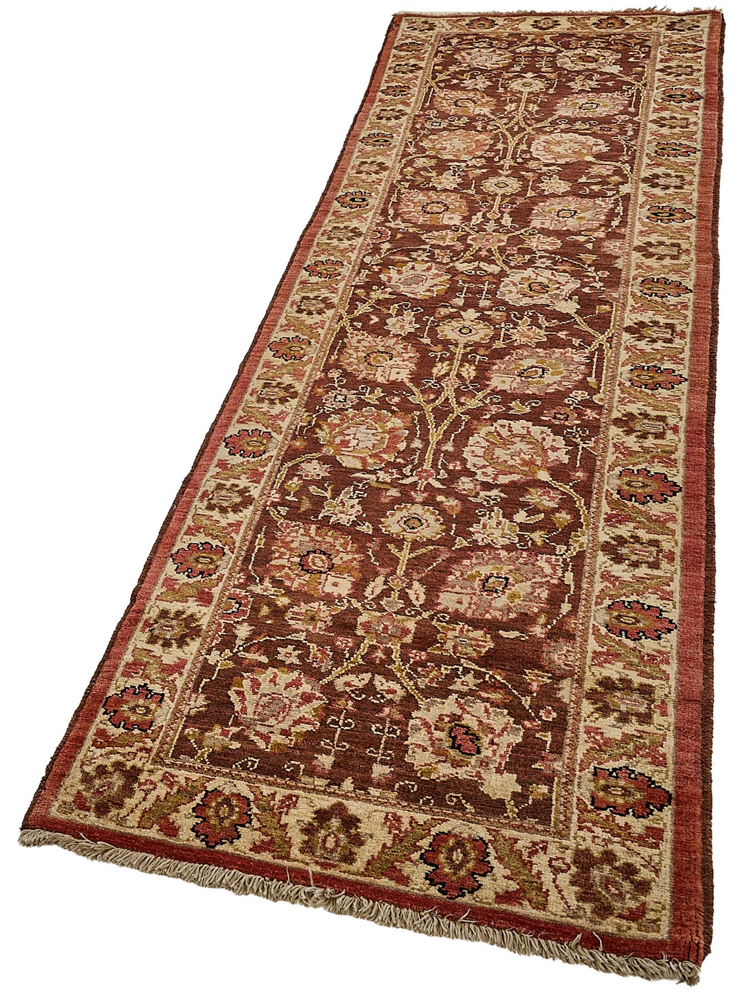 3x10 Red Floral Oushak Rug - 51596