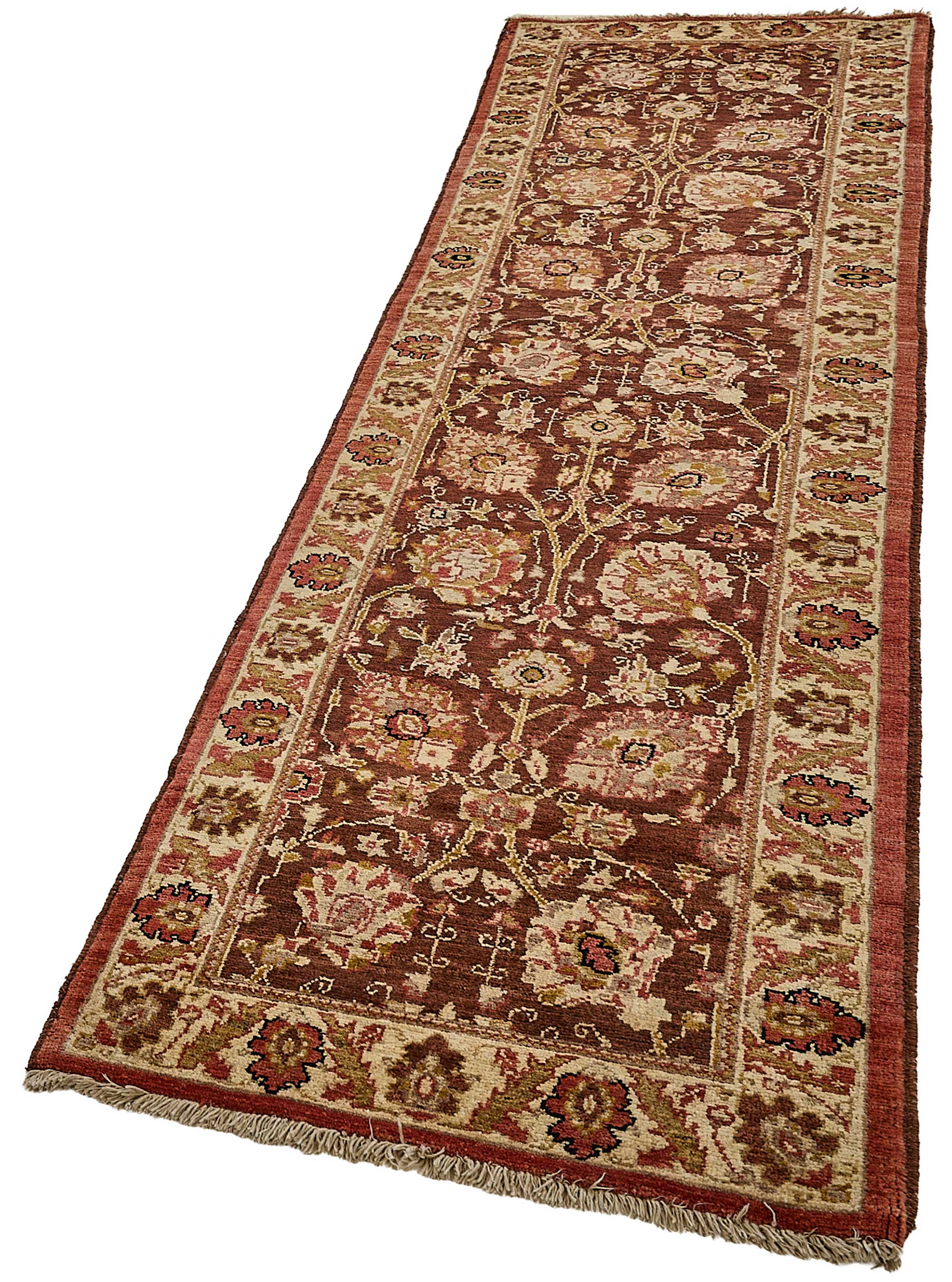 3x10 Red Floral Oushak Rug - 51596