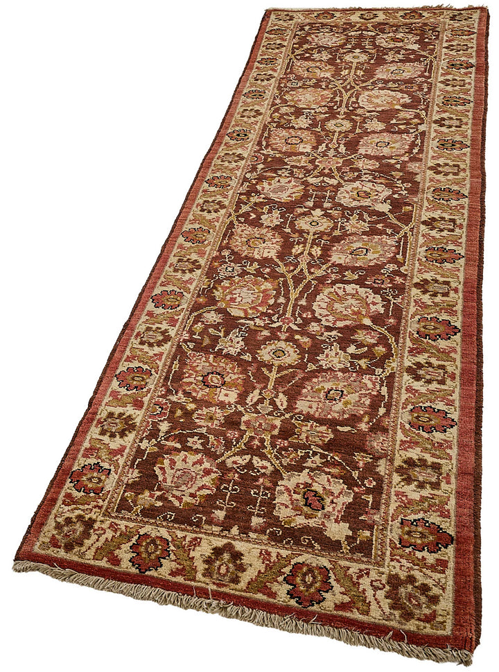 3x10 Red Floral Oushak Rug - 51596