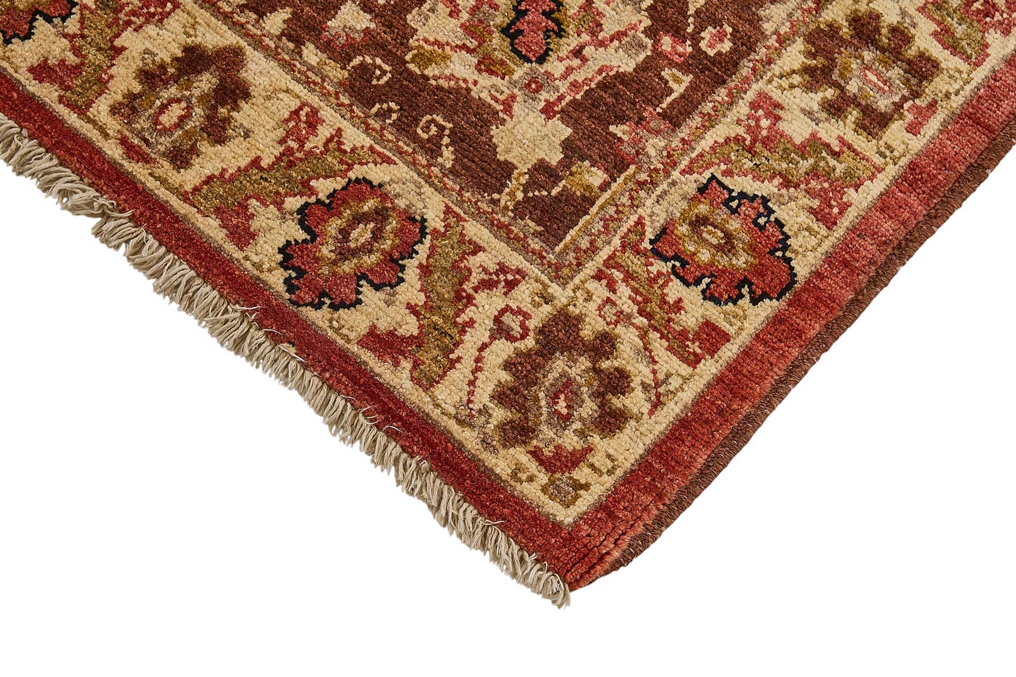 3x10 Red Floral Oushak Rug - 51596