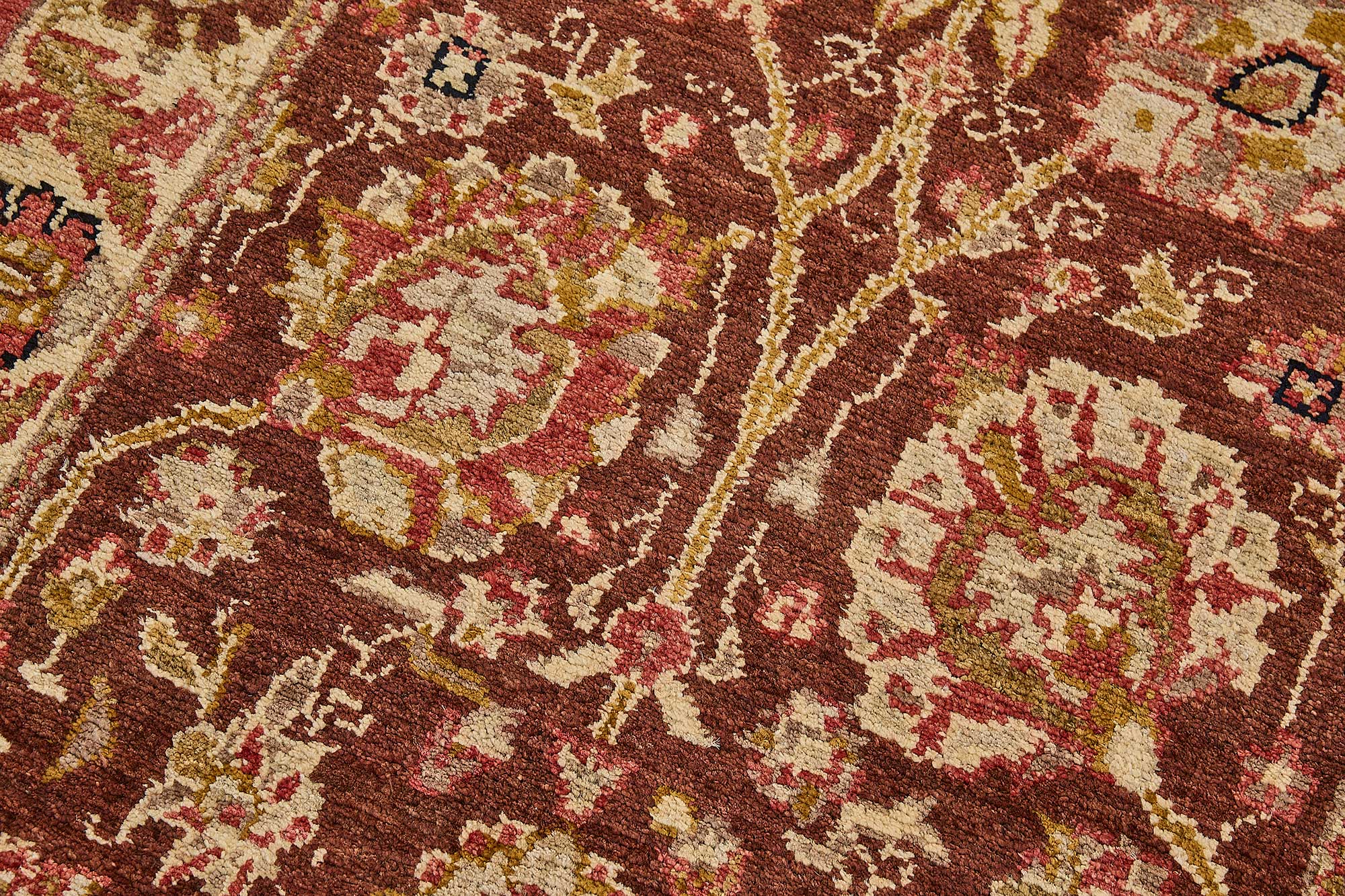 3x10 Red Floral Oushak Rug - 51596