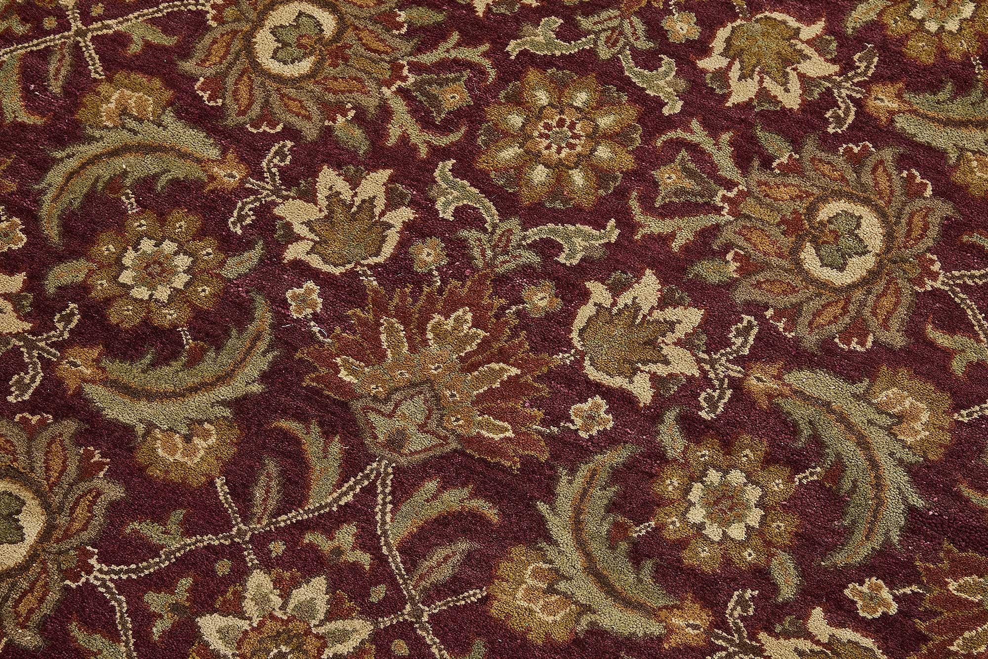 4x10 Red Handmade Floral Oushak Rug - 51598