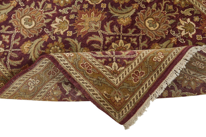 4x10 Red Handmade Floral Oushak Rug - 51598