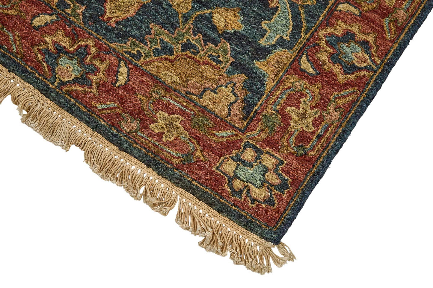 3x10 Blue Turkish Floral Oushak Rug - 51599