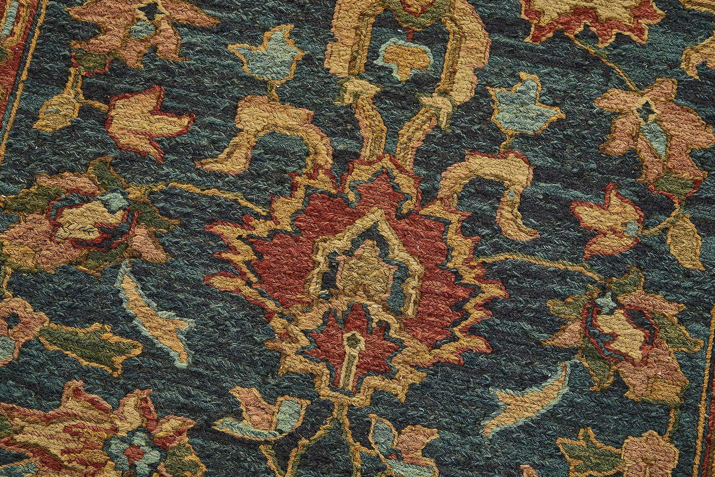 3x10 Blue Turkish Floral Oushak Rug - 51599