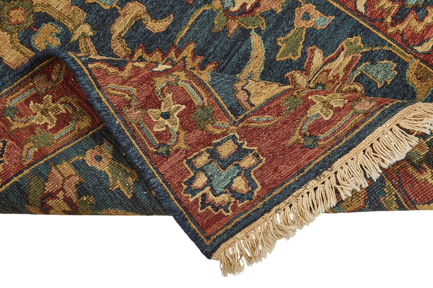 3x10 Blue Turkish Floral Oushak Rug - 51599
