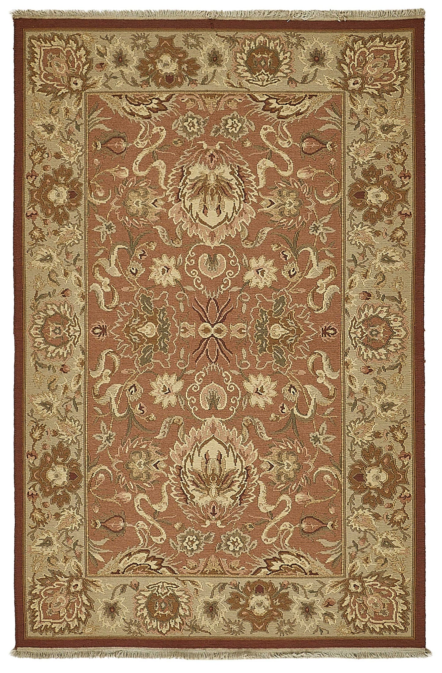 4x6 Red Floral Oushak Rug - 51600