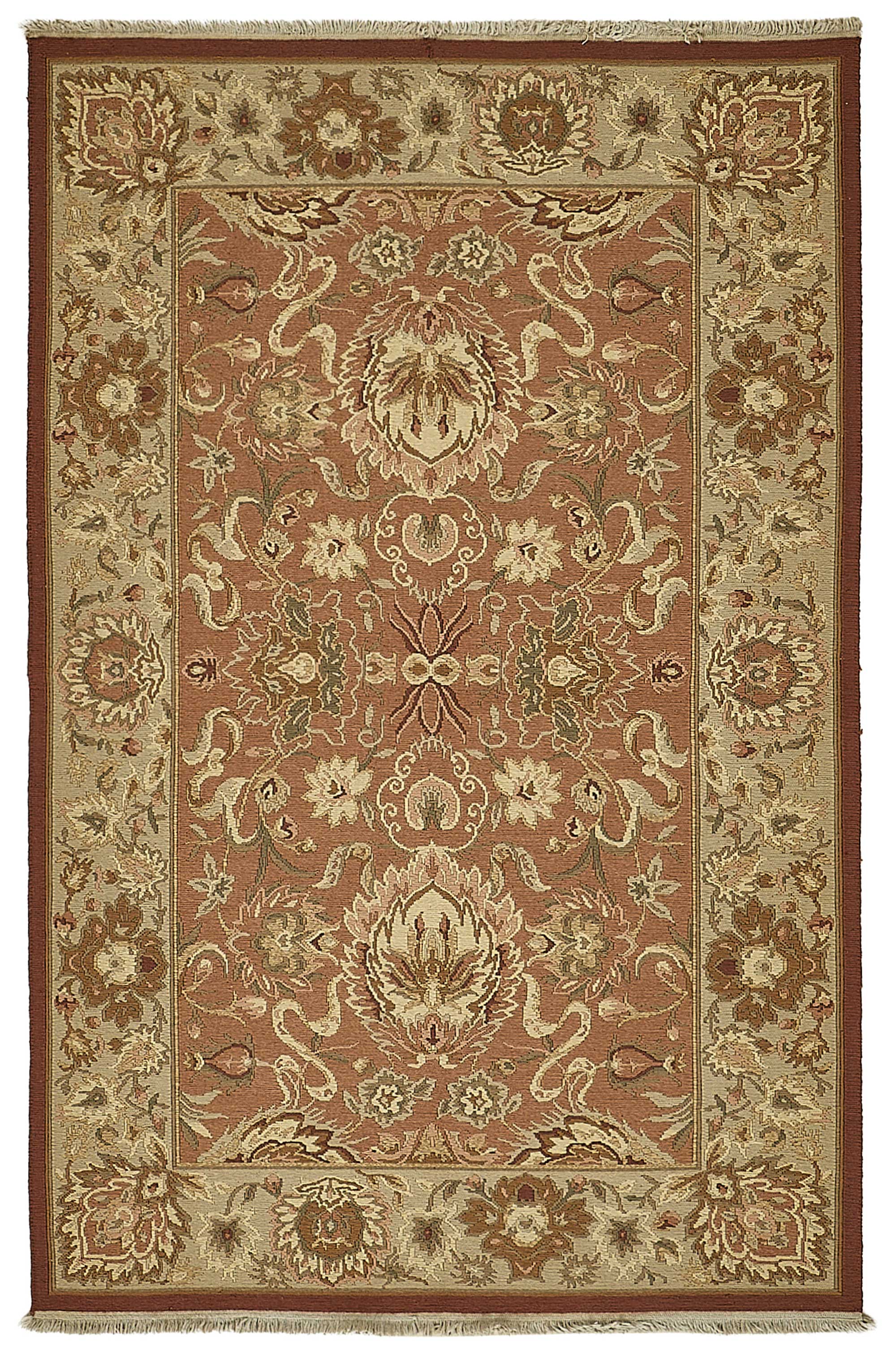 4x6 Red Floral Oushak Rug - 51600