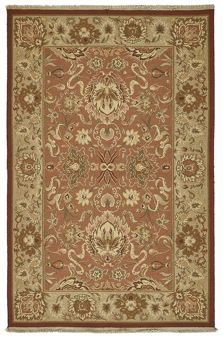 4x6 Red Floral Oushak Rug - 51600