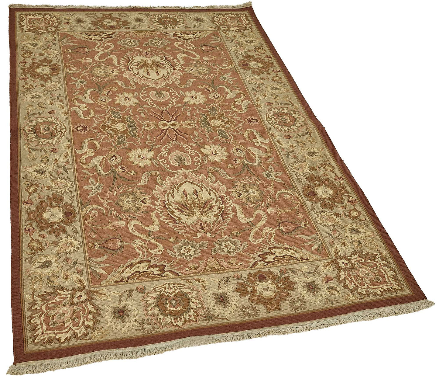 4x6 Red Floral Oushak Rug - 51600