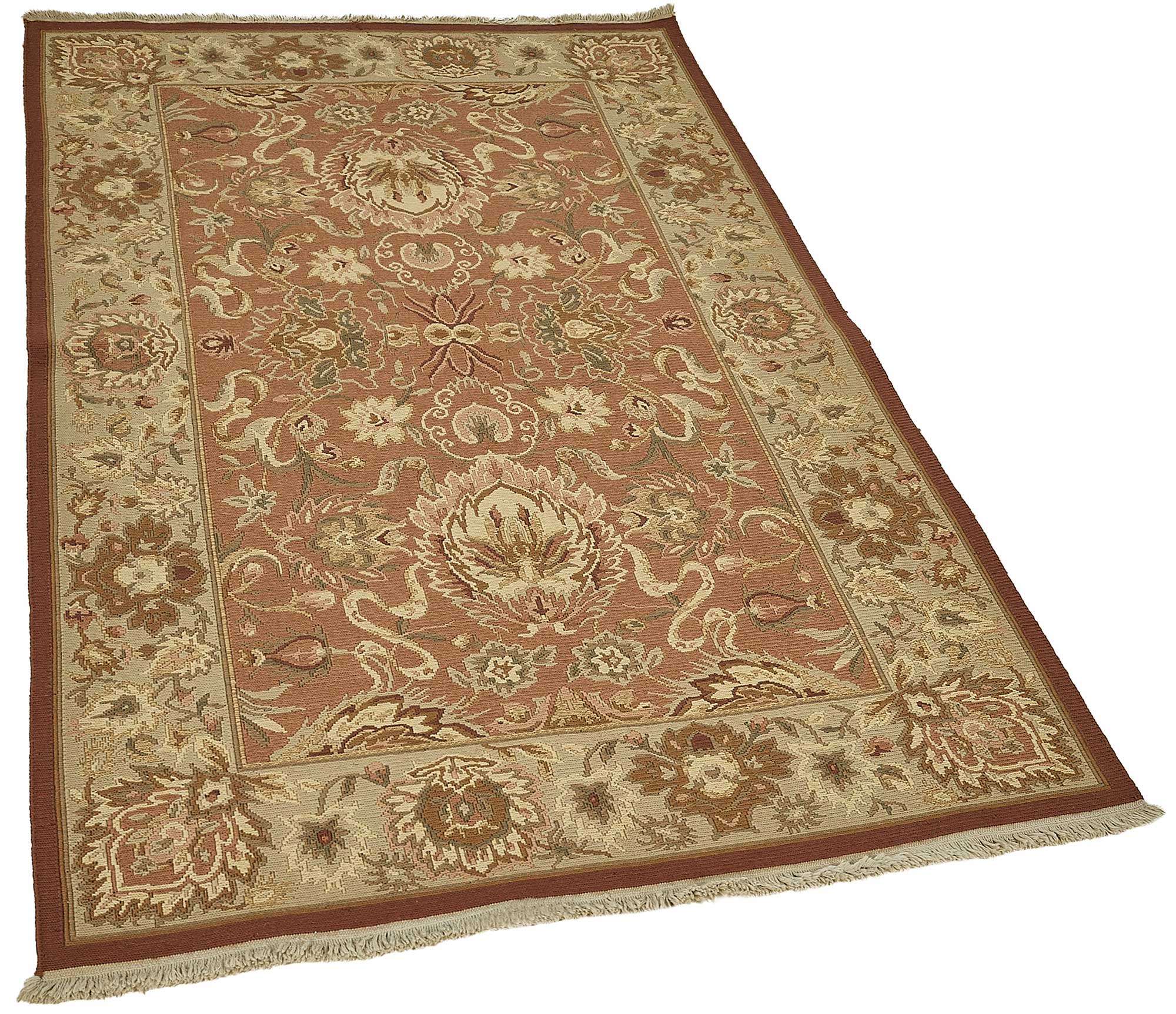 4x6 Red Floral Oushak Rug - 51600