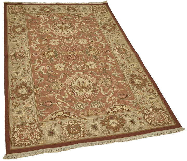 4x6 Red Floral Oushak Rug - 51600