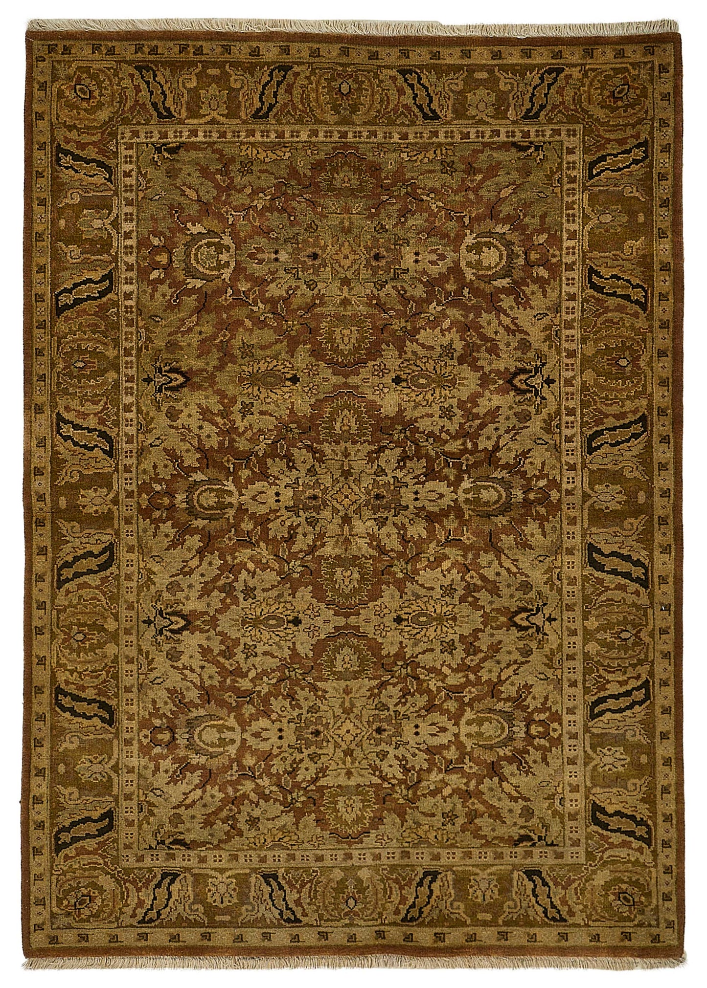 4x6 Red Traditional Medallion Oushak Rug - 51601