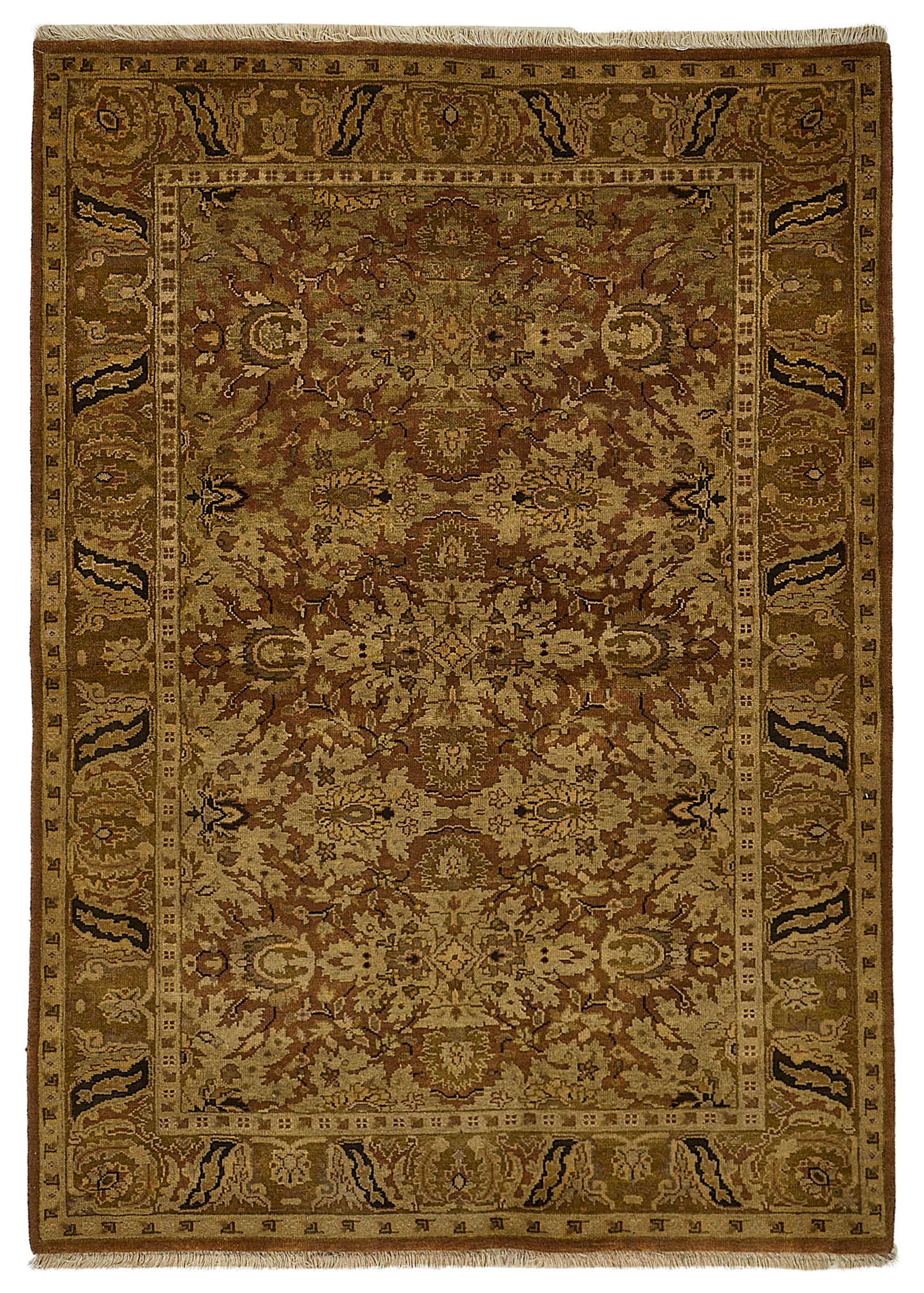 4x6 Red Traditional Medallion Oushak Rug - 51601