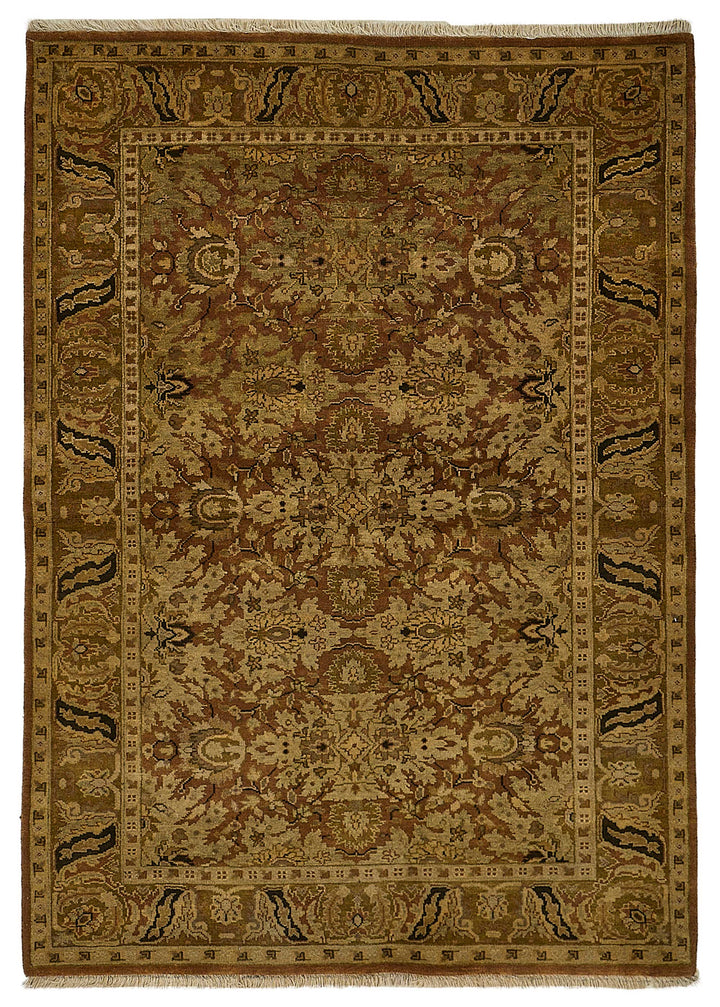 4x6 Red Traditional Medallion Oushak Rug - 51601