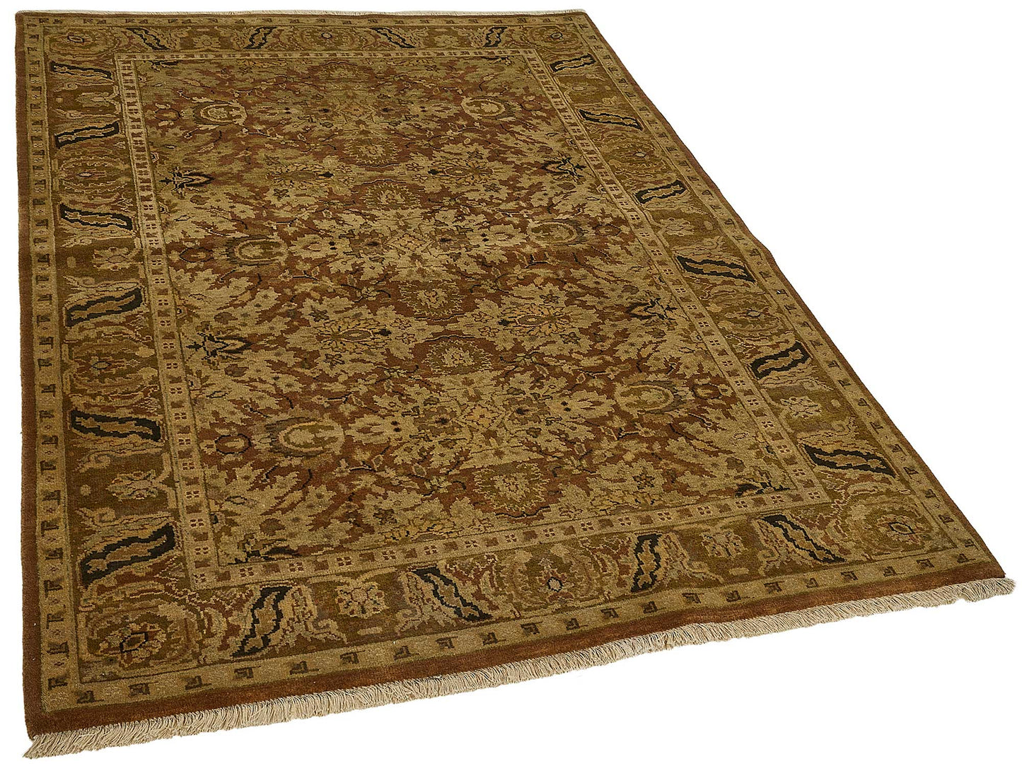 4x6 Red Traditional Medallion Oushak Rug - 51601