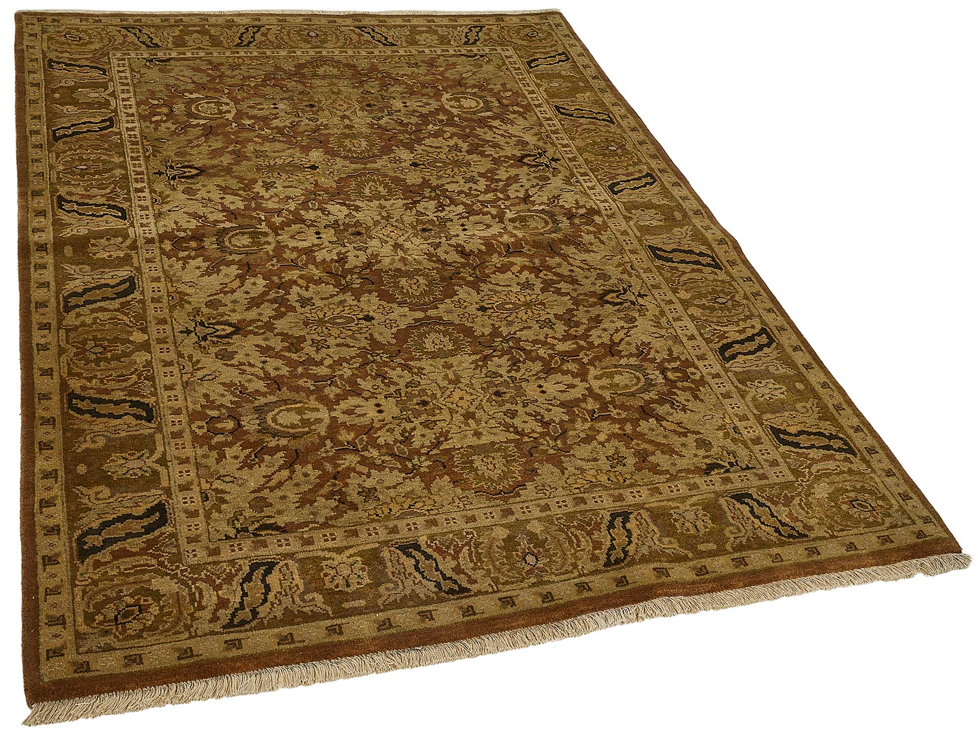 4x6 Red Traditional Medallion Oushak Rug - 51601