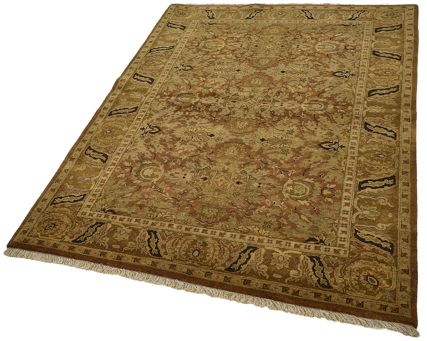 4x6 Red Traditional Medallion Oushak Rug - 51601