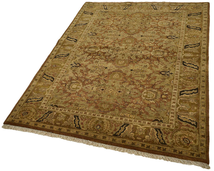 4x6 Red Traditional Medallion Oushak Rug - 51601