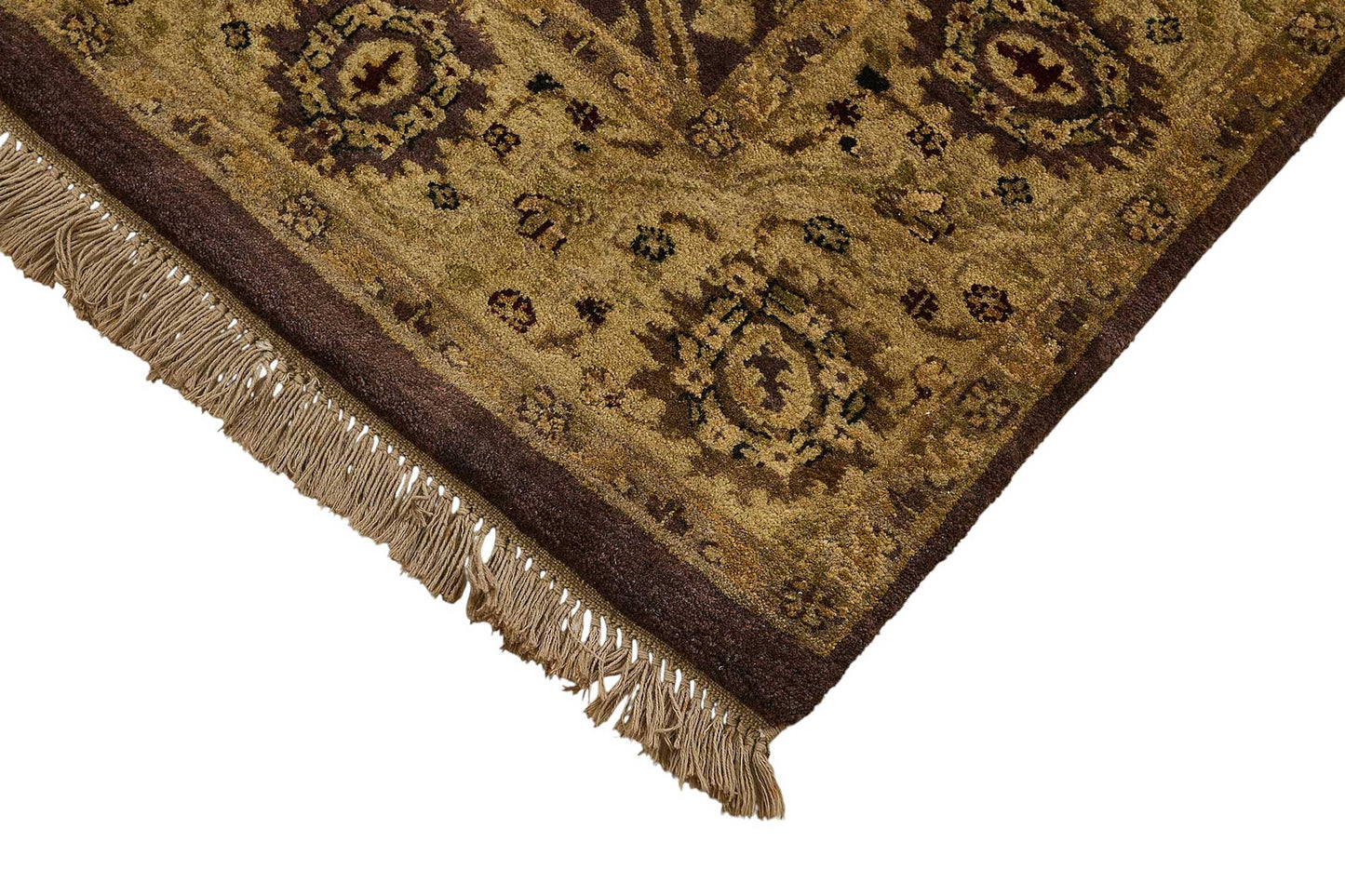 4x6 Brown Traditional Floral Medallion Oushak Rug - 51602
