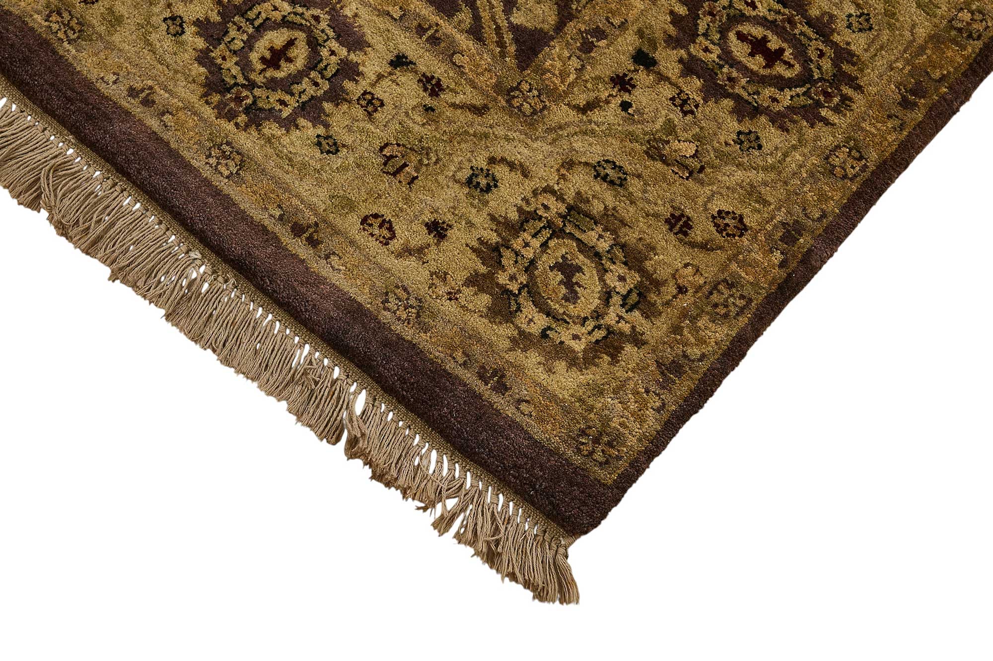 4x6 Brown Traditional Floral Medallion Oushak Rug - 51602