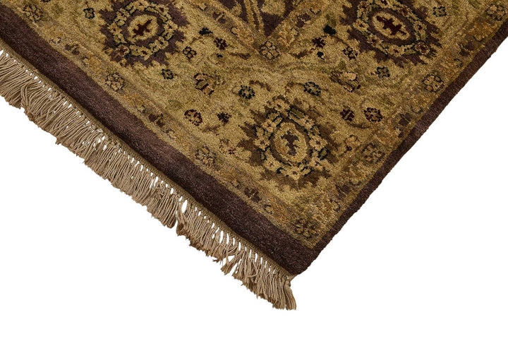 4x6 Brown Traditional Floral Medallion Oushak Rug - 51602