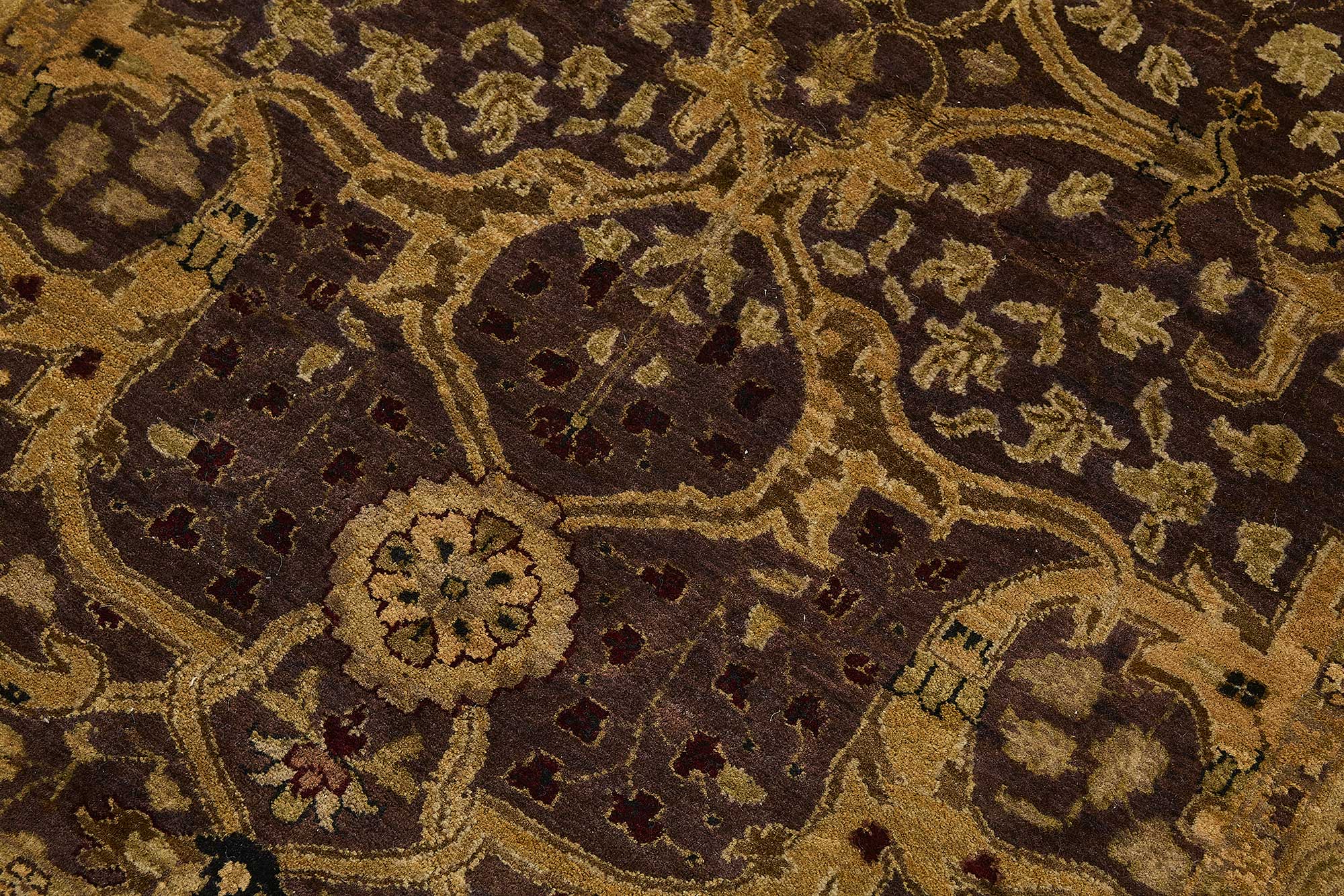 4x6 Brown Traditional Floral Medallion Oushak Rug - 51602