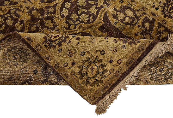 4x6 Brown Traditional Floral Medallion Oushak Rug - 51602