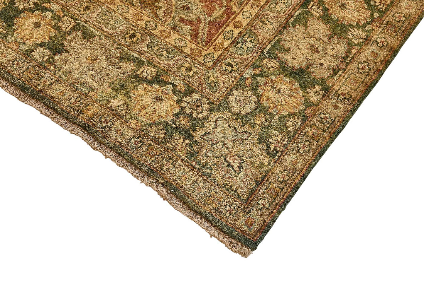 6x9 Beige Turkish Floral Oushak Rug - 51603