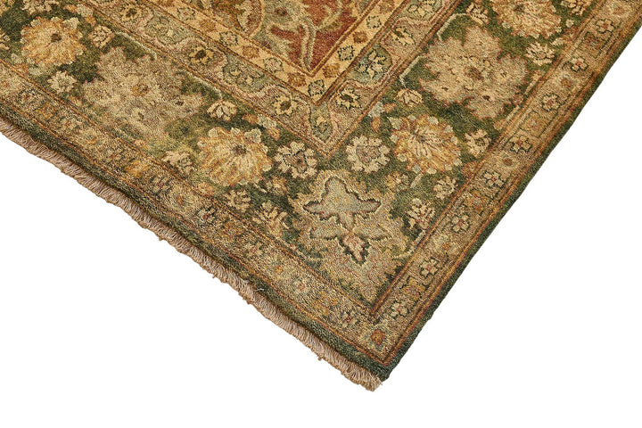 6x9 Beige Turkish Floral Oushak Rug - 51603