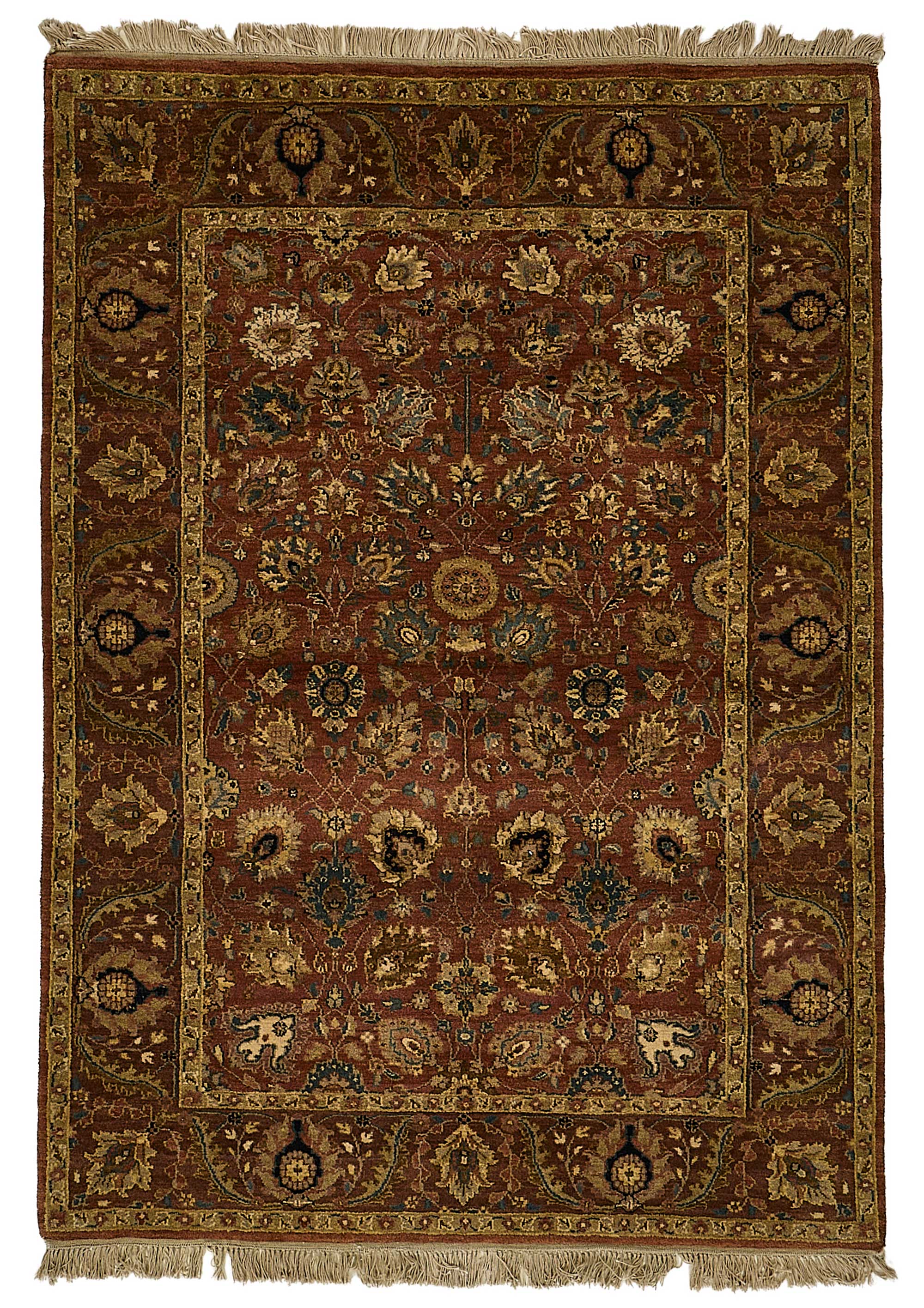 4x6 Red Floral Oushak Rug - 51604