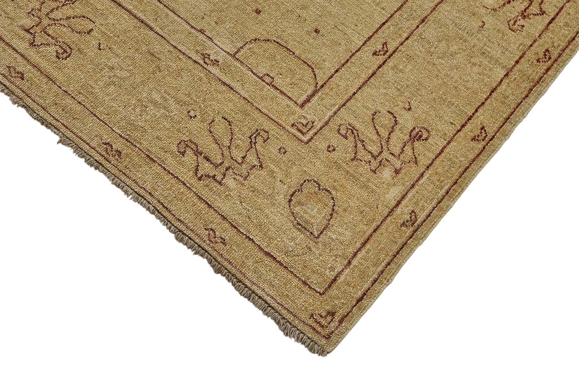 6x9 Beige Traditional Medallion Oushak Rug - 51605