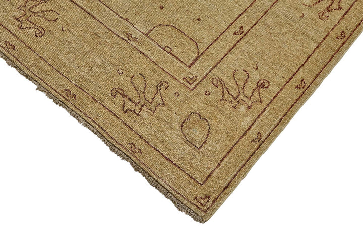 6x9 Beige Traditional Medallion Oushak Rug - 51605