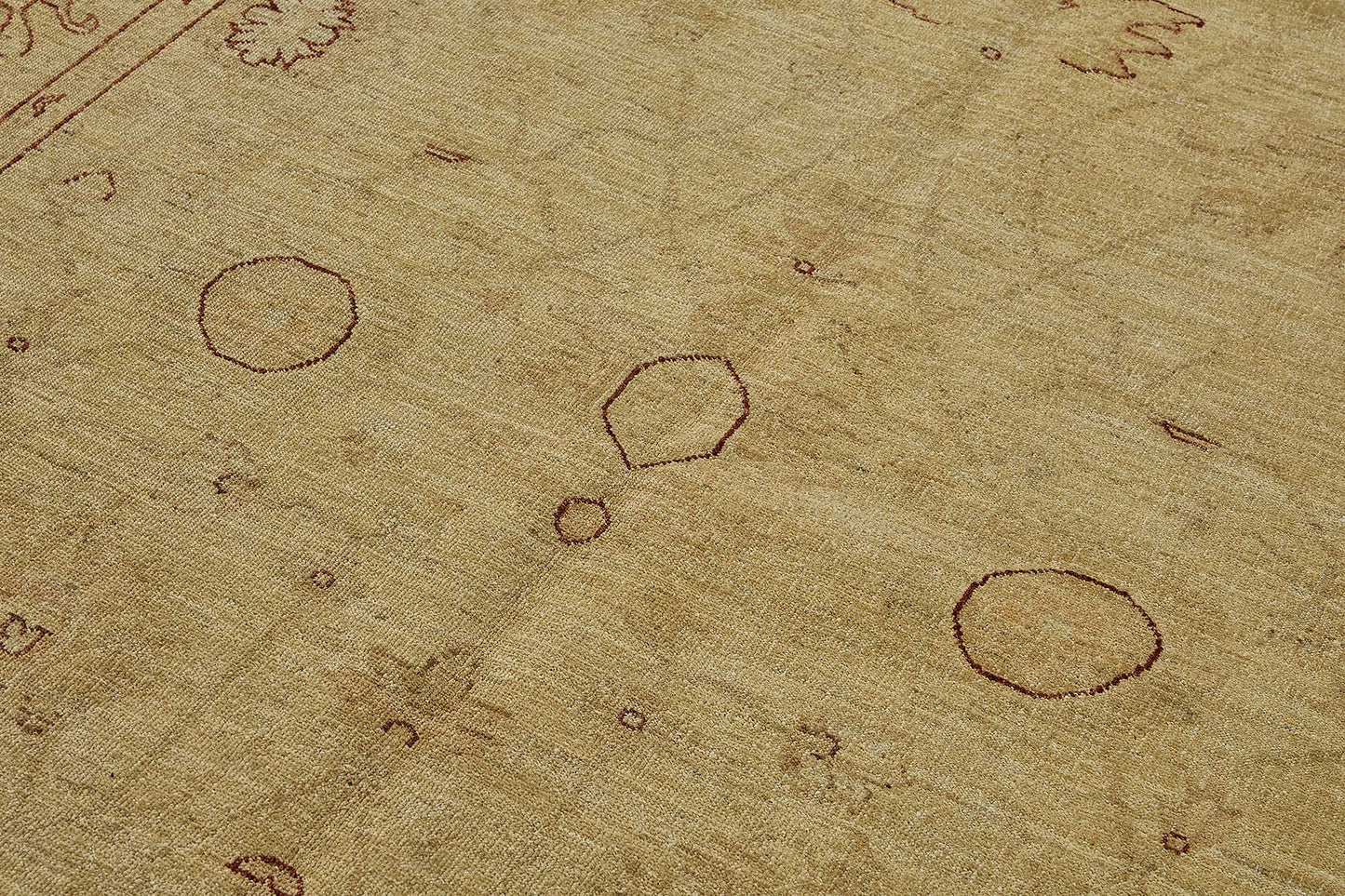 6x9 Beige Traditional Medallion Oushak Rug - 51605