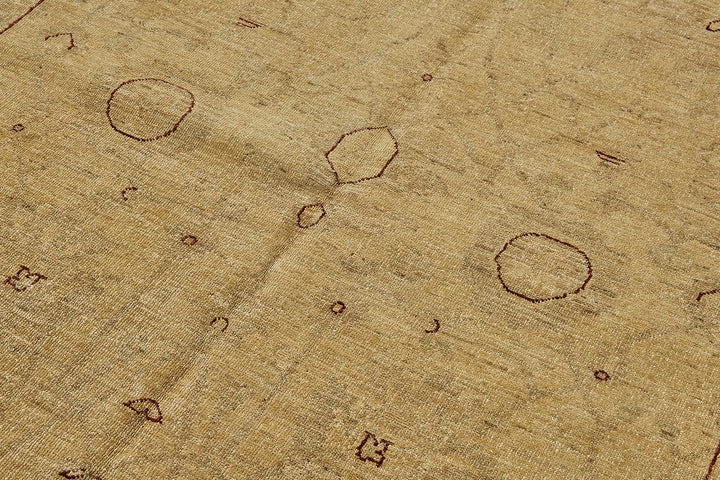 6x9 Beige Turkish Medallion Oushak Rug - 51607