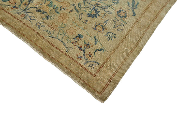 10x13 Beige Floral Oushak Rug - 51608