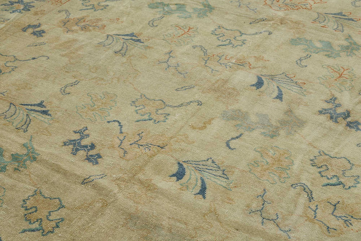 10x13 Beige Floral Oushak Rug - 51608