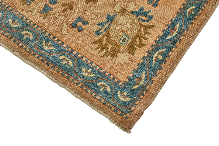 9x12 Beige Traditional Floral Oushak Rug - 51609