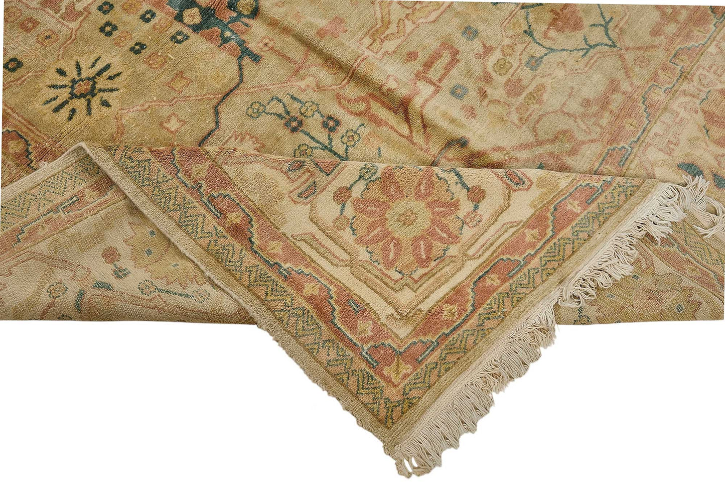 9x12 Beige Medallion Oushak Rug - 51612