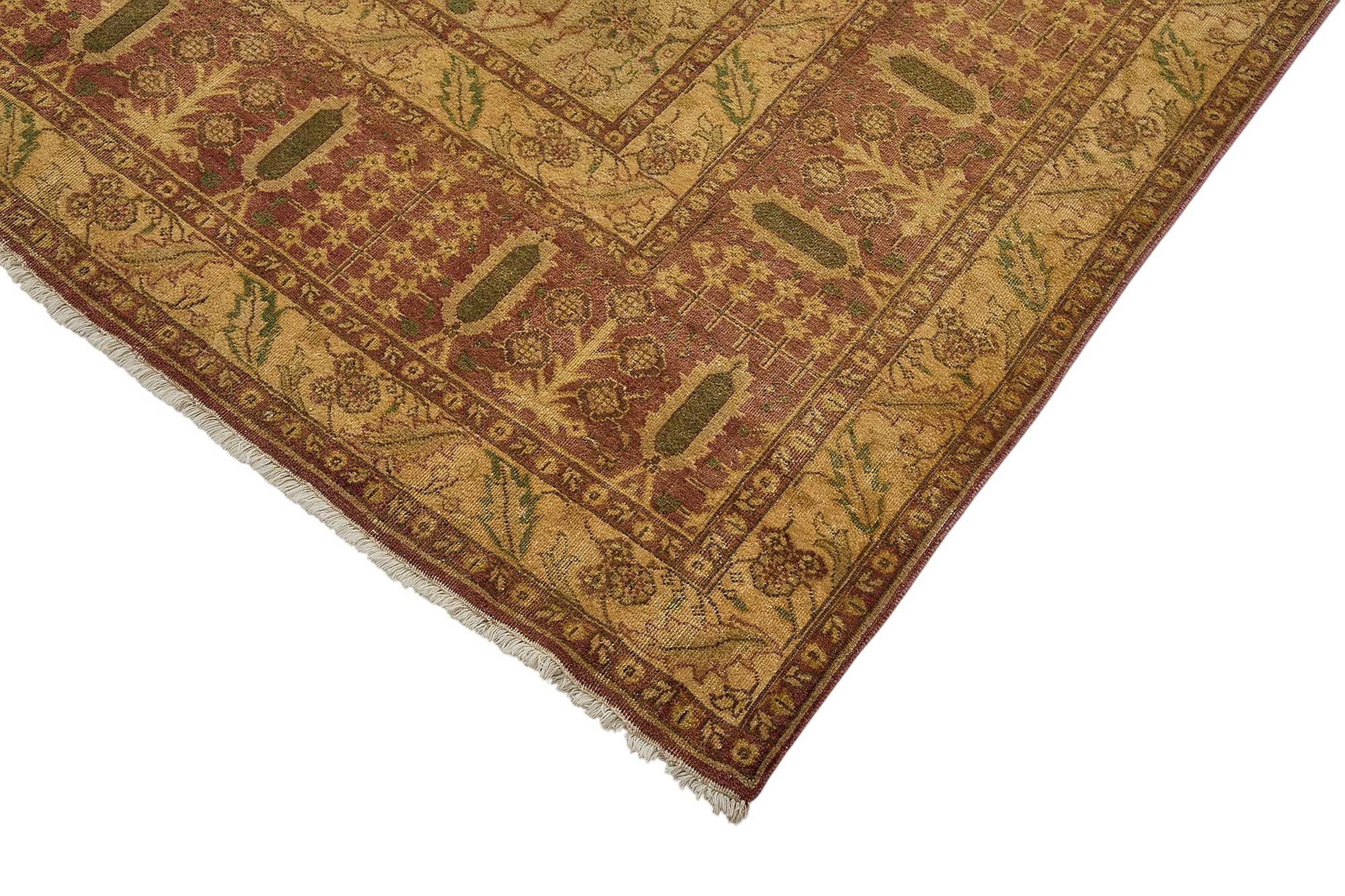 9x12 Beige Traditional Floral Oushak Rug - 51613