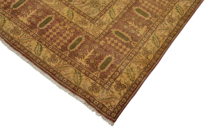 9x12 Beige Traditional Floral Oushak Rug - 51613